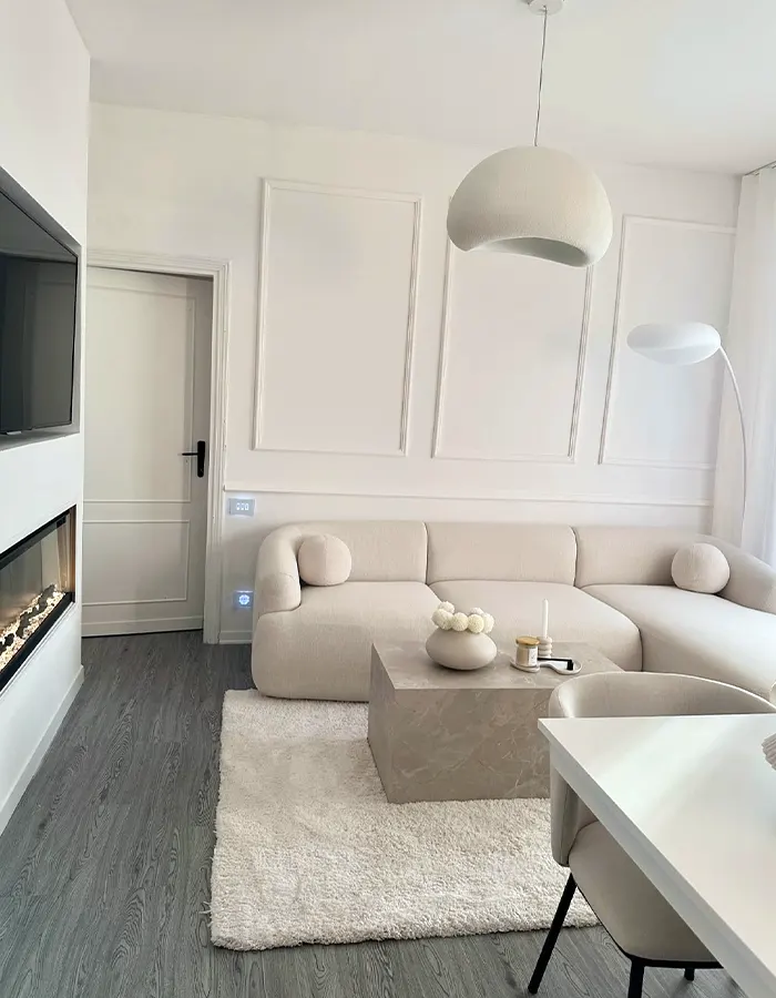 Modern White Space With Soft Layers