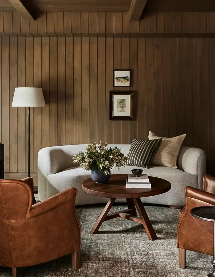 Moody Midcentury with Wood Paneling