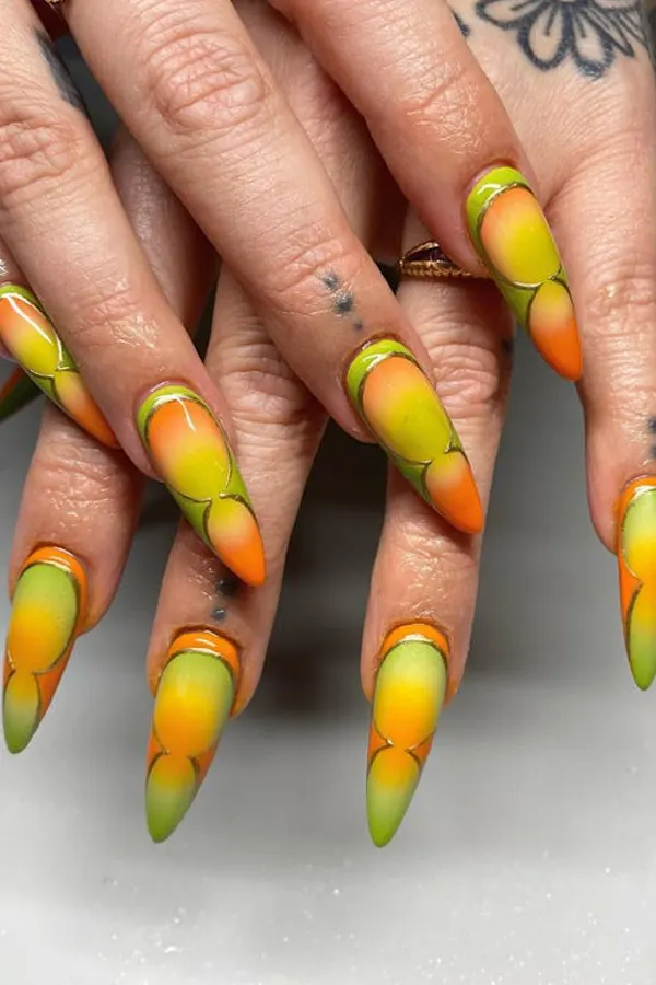 Neon Tropics Nails