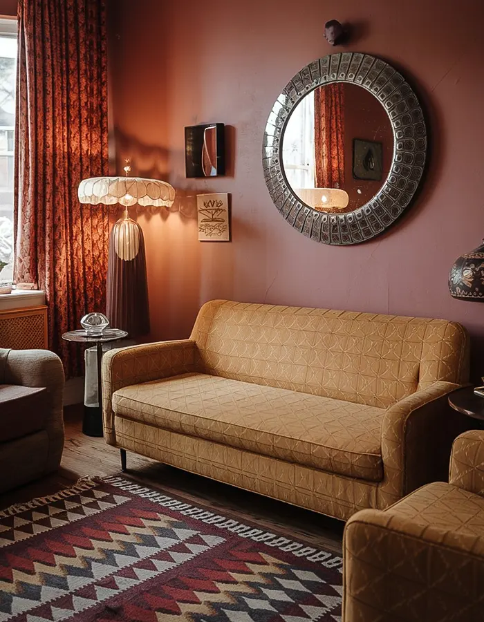 Retro Pastel Living Room with 70s Vibes
