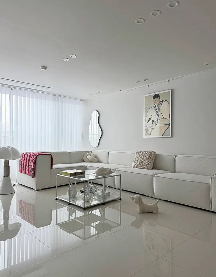 Stark White Minimalism With Sculptural Touches