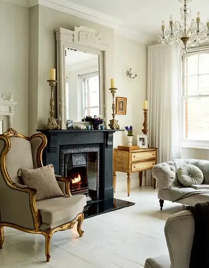 Timeless Neutral Living Room with Black Accents