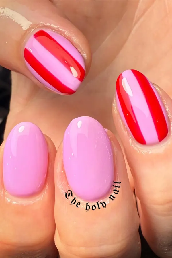 Vibrant Summer Stripes Nails