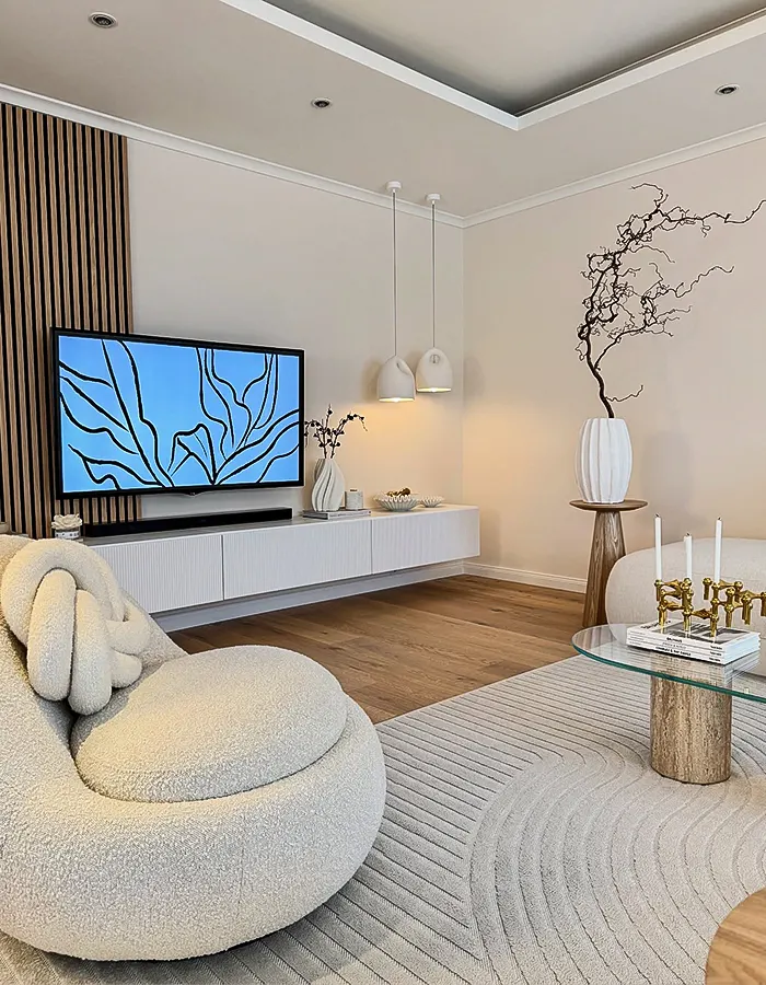 Warm Wood and Pure White Mix